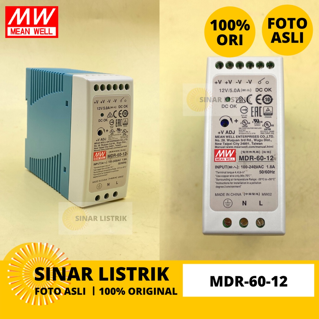 Mean Well MDR-60-12 Catu Daya