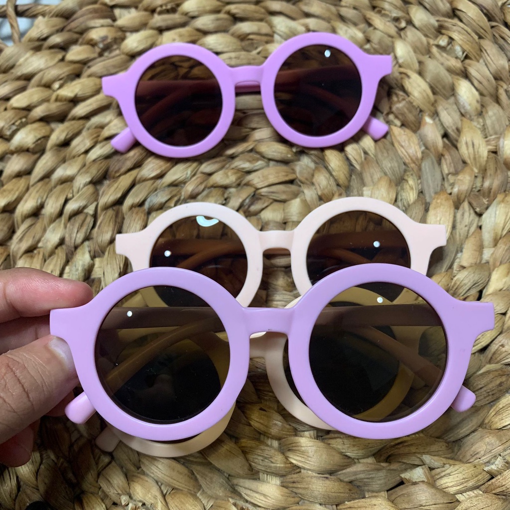 Kacamata anak/Kacamata Vintage 1-7 tahun kacamata anak model korea keninian-LAVENDER DV