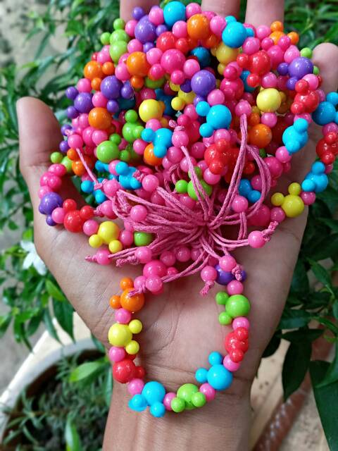 1gross Gelang Mute Mote Manik Anak Colorfull Berbagai Motif