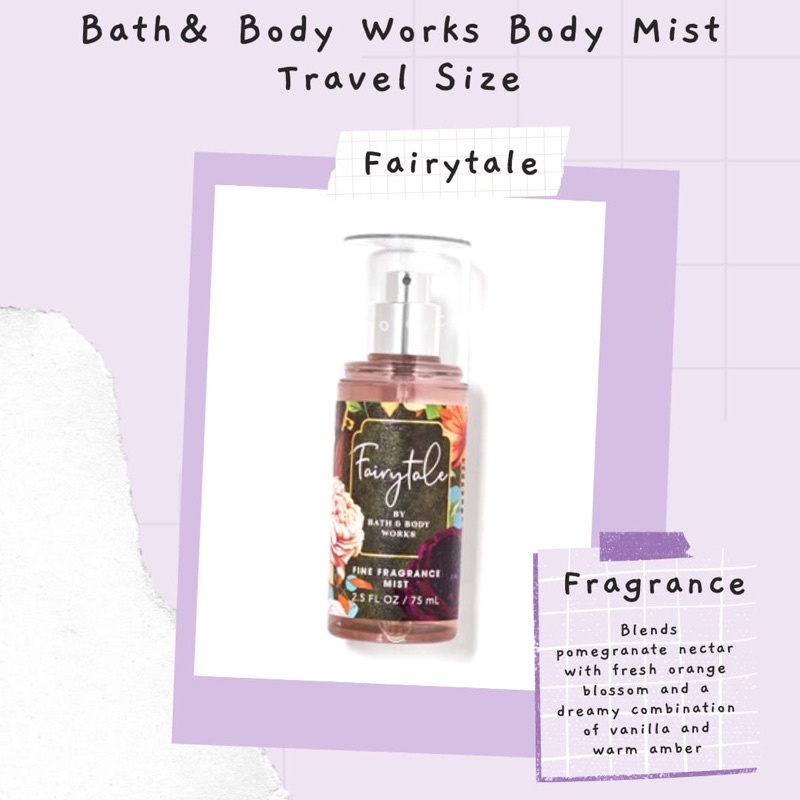 BATH AND BODY WORKS PARFUME BODY MIST 88ml
