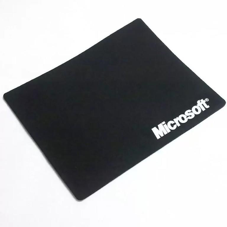 Mouse Pad HItam Microsoft Anti selip untuk komputer &amp; Laptop