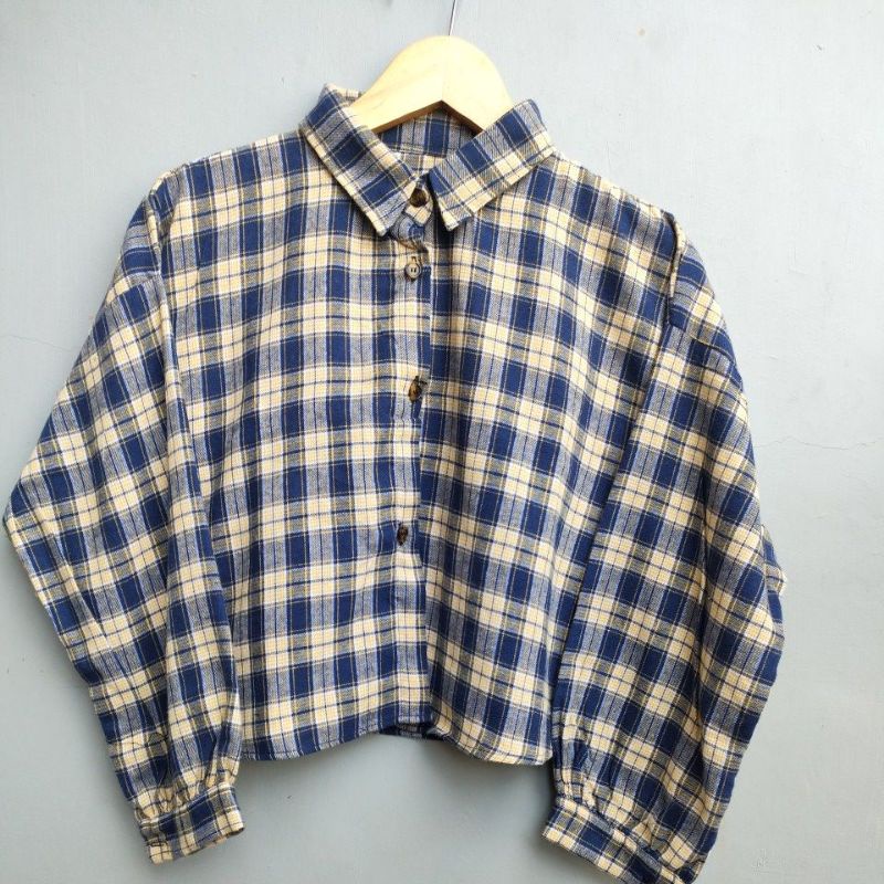 CROP TOP FLANEL / KEMEJA FLANEL WANITA / KEMEJA CROP / KEMEJA WANITA TERBARU-AL:24