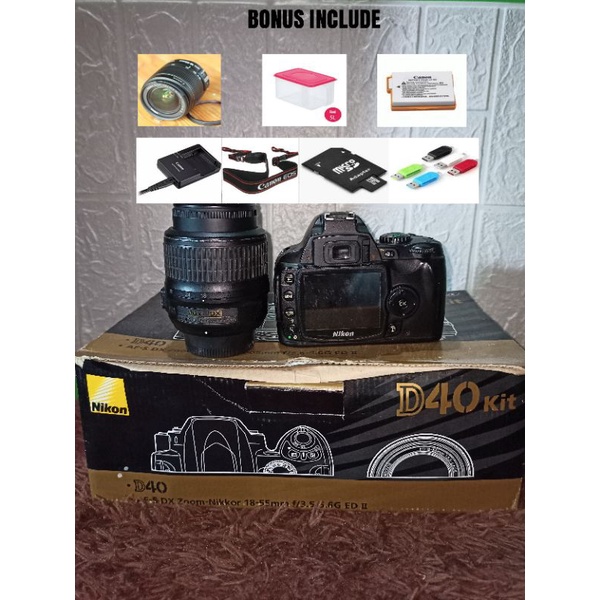Nikon d40 + lensa