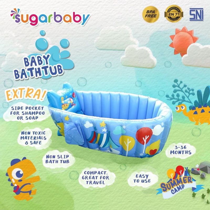 Sugar Baby 2in1 Inflatable Baby Bath Tub Bathtub Bak Mandi Karet Bayi