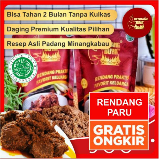 

RENDANG PARU ASLI PADANG MINANGKABAU | RENDANG BUYA 250GRAM