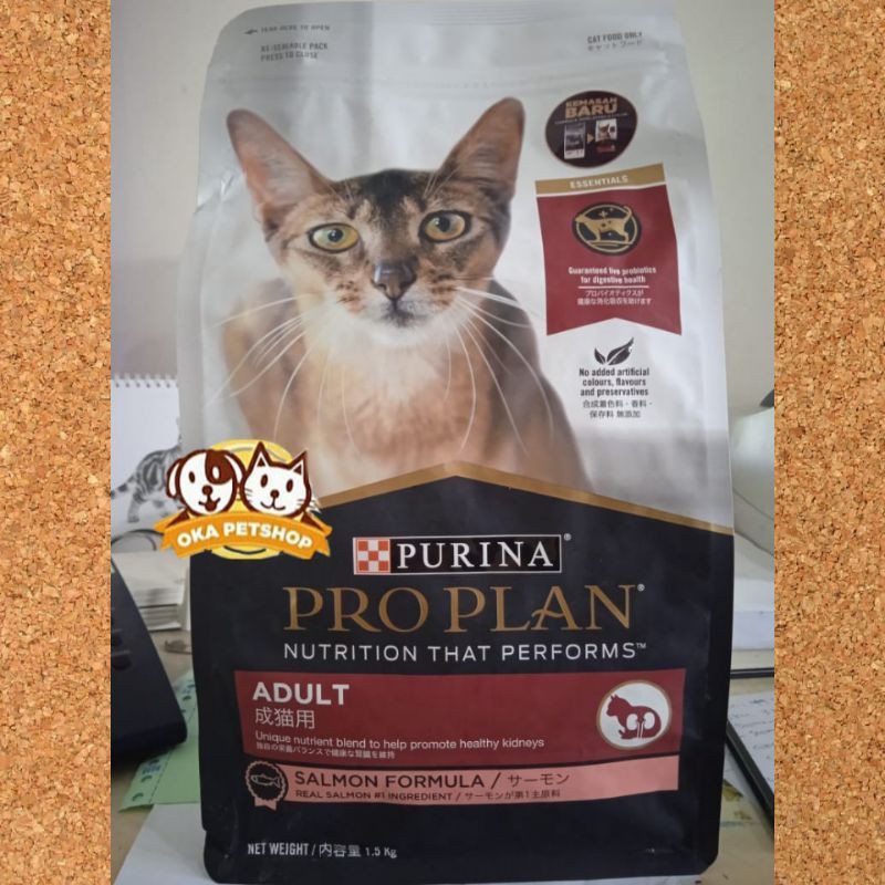 Proplan Cat Salmon Formula Adult 1,5kg Freshpack / Proplan New Packing / Makanan Kucing Proplan