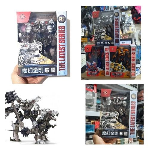 Mainan Robot Action Figure Transformer Dragon Silver 111124