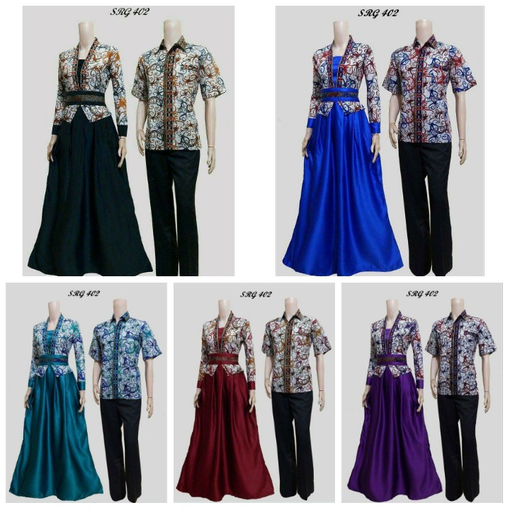 GROSIR SOLO - Batik Couple  Gamis SRG 402