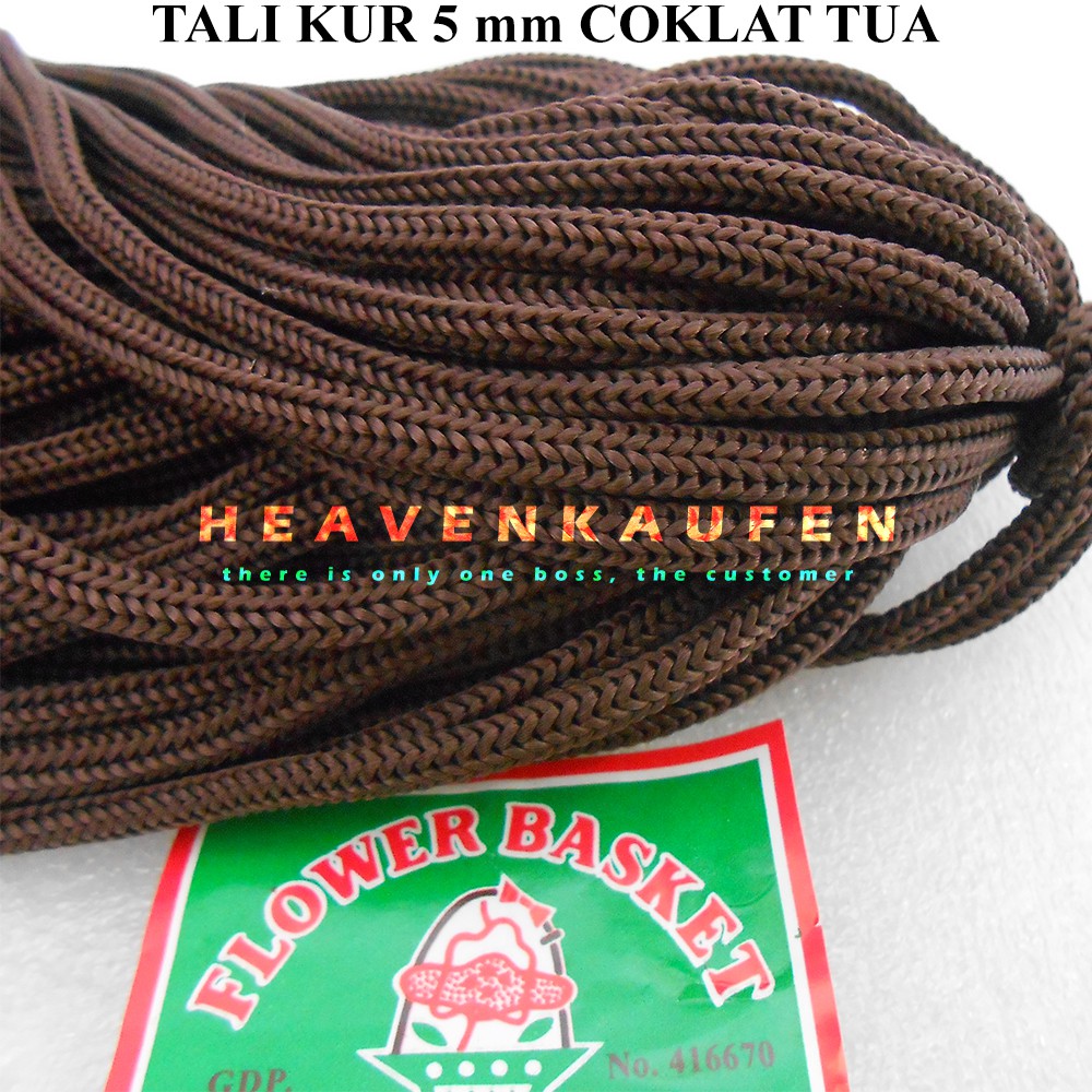 Tali Kur Filamen Besar 5 mm Coklat Meteran