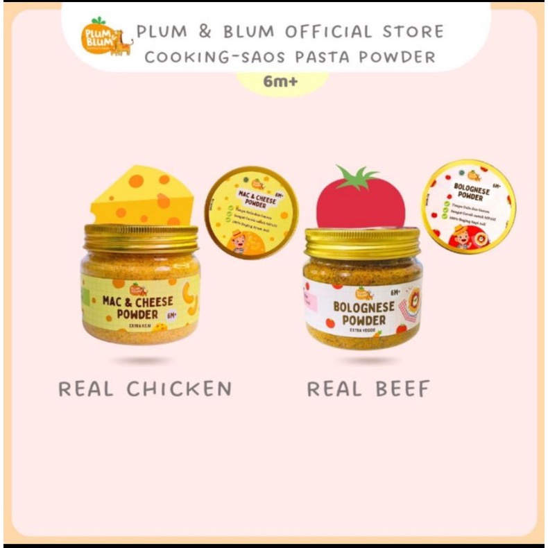 PLUM & BLUM SAUS PASTA BUBUK MPASI 6 BULAN BEEF BOLOGNESE MAC AND CHEESE