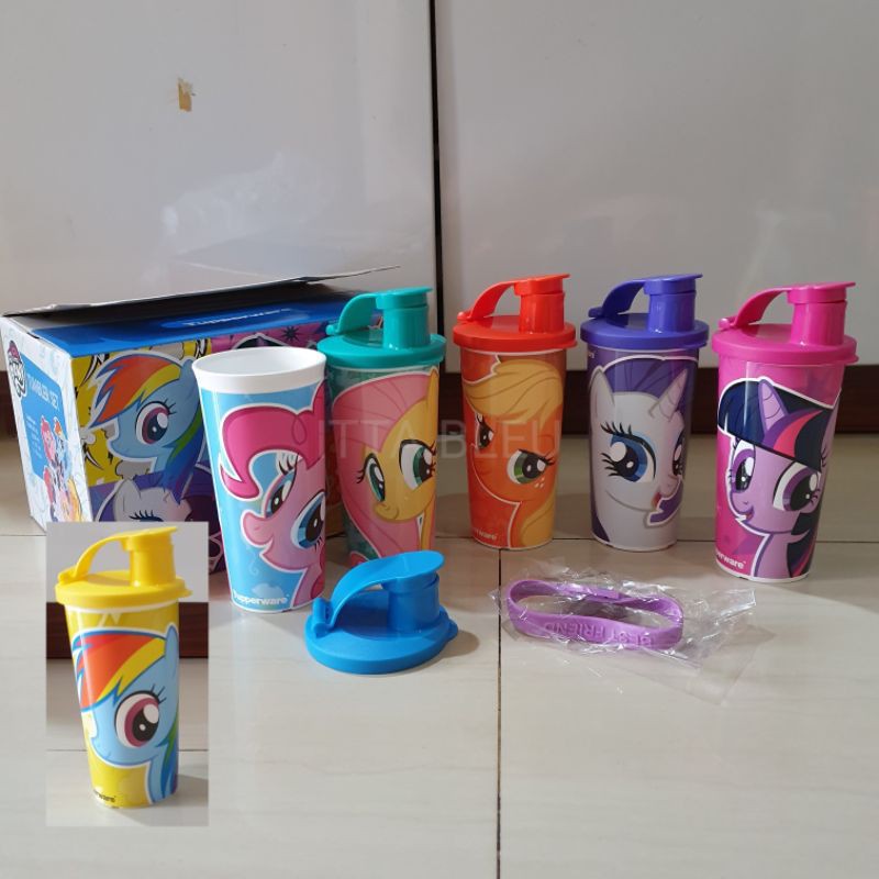 Tupperware My Little Pony Little Poni Tumbler Botol Minum Anak Karakter Kartun 260ml