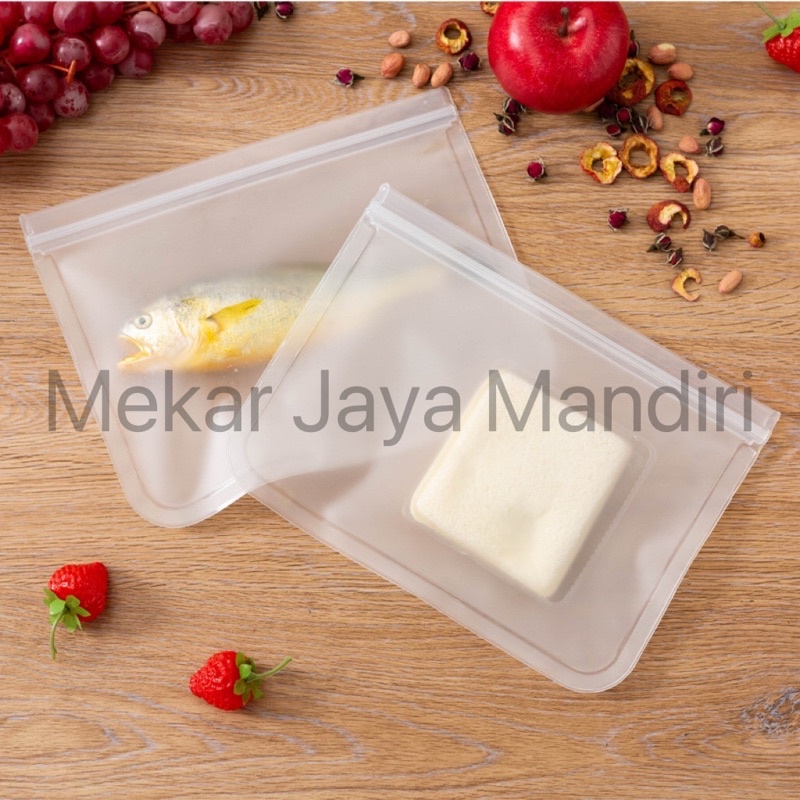 Plastik Kulkas Penyimpanan Reusable Ziplock Quality Material EVA Berbahan Tebal Menjaga Kulitas Makanan Segar Plastic Storage Fridge