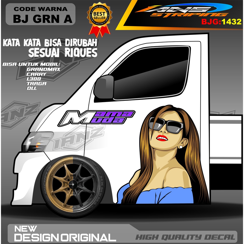 DECAL STIKER PINTU GRANMAX / DECAL PINTU CARRY / STIKER MOBIL PICK UP