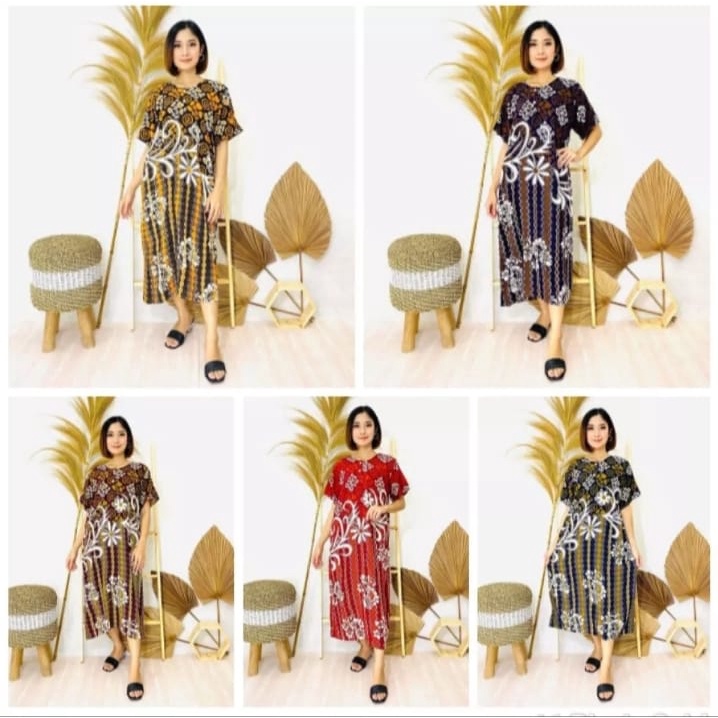 Daster kencana Ungu - Daster Batik Lengan Pendek - Leher Kancing - Bumil - Busui - (DPT001-160)-14