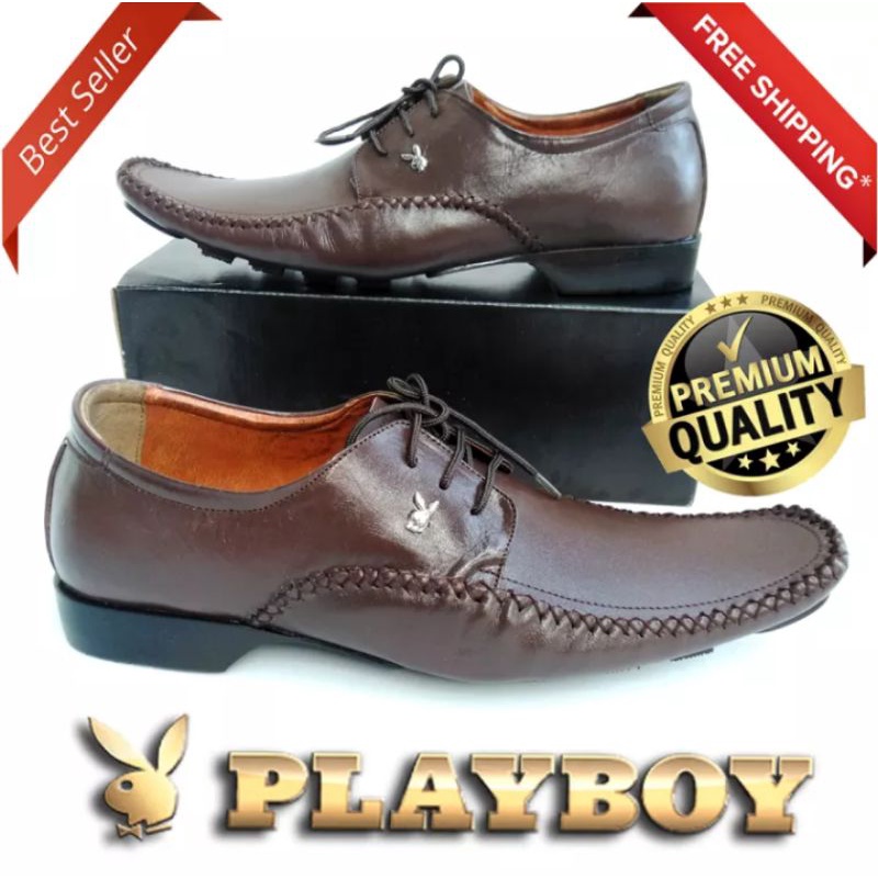Sepatu Pantofel Pria Playboy Kulit Sapi Asli Sepatu Formal Pria Kulit Sapi 100% Asli