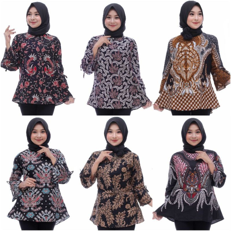  Atasan  batik wanita  lengan panjang Shopee  Indonesia