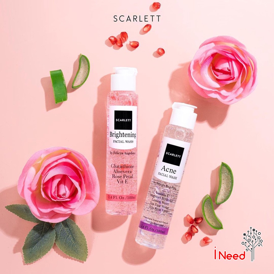 (INEED) (NEW) SCARLETT Whitening Facial Wash - FACIAL WASH SCARLETT WHITENING