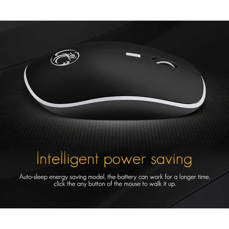 Super Slim Silent Optical Wireless Mouse 2.4GHz 1600DPI - G-1600