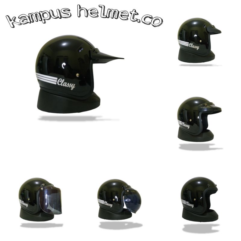 helm retro motif garis_helm retro_helm half face_bogo retro_helm retro classic