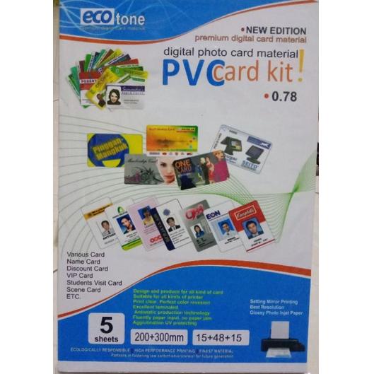 

[KODE 8TVFM] Bahan ID Card Card 5 Sheet/Kertas PVC Kualitas Bagus Tebal 0,78/Grosir