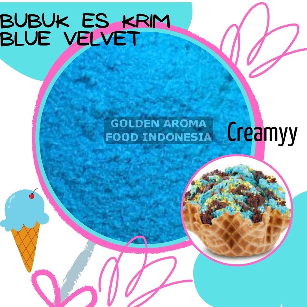 

Bubuk Es Krim Blue Velvet 1 Kg l Serbuk Ice Cream Blue velvet 1Kg Kiloan Bahan Eskrim Instan Premix Soft Hard Gelato Murah Enak Halal Terlaris Terbaik GAFI Jual Instant Suntik Tempat Terdekat Harga Bukan Mr Cool Haan Pondan Frizco