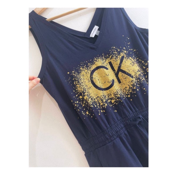 Calvin klein navy logo summer playsuit