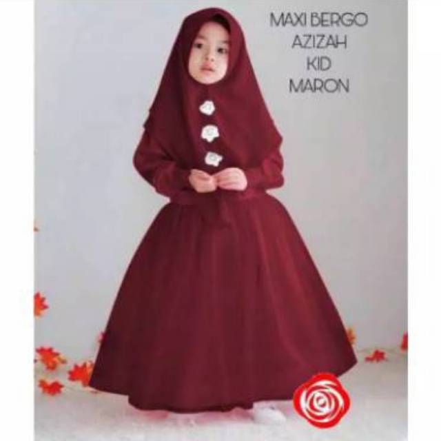 Gamis pesta  anak  cewek tutu baju  muslim kid perempuan lucu 