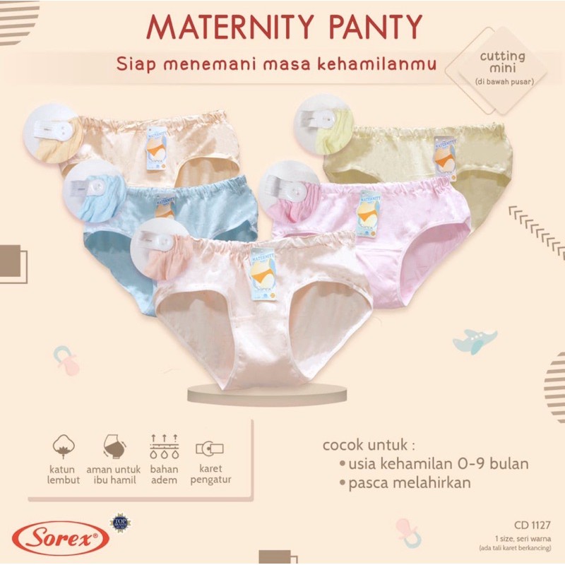 CD / Celana Dalam Hamil SOREX 1127 Maternity Panty Cutting Mini