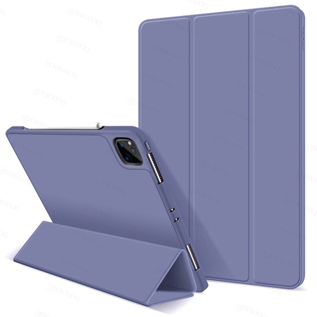 Case Dengan Holder Pensil Untuk iPad 6th 7th 8th 9th Air 4 / 5 Pro 11 10.9 10.2 2020 2021