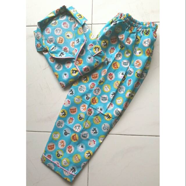 Piyama motif hay day ukuran anak mulai Ld 30cm hingga dewasa Ld 52cm