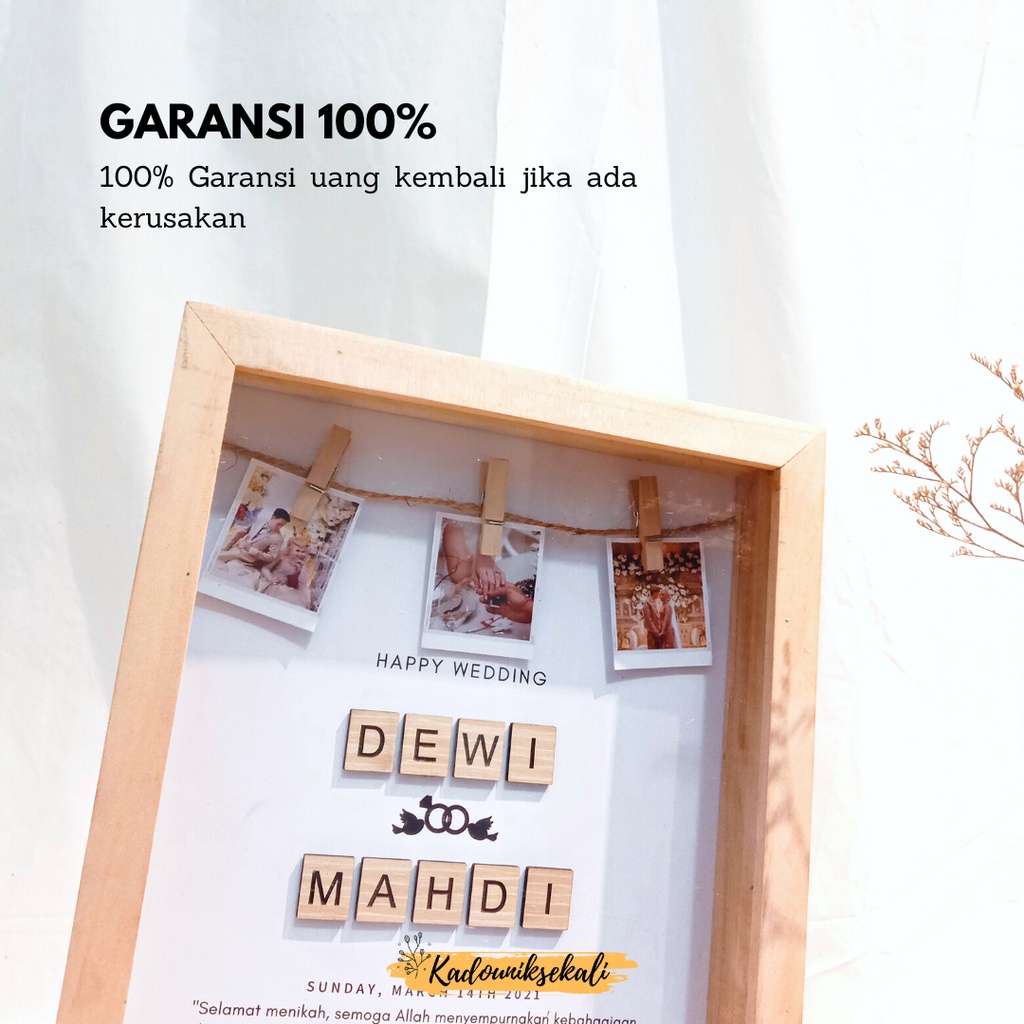 Kado Ulang Tahun Hadiah Pernikahan 30x20 cm  Wisuda Kado Unik Birthday Engagement Wedding Anniversary Kadouniksekali