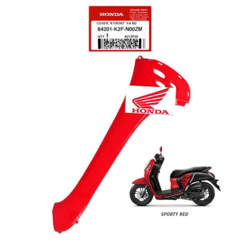 Sayap depan garnish depan scoopy K2F New tahun 2021 warna merah 64202 K2F N00ZM