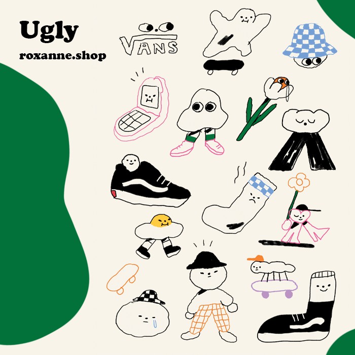 

AESTHETIC STICKER UNTUK HP / STICKER LAPTOP / STIKER JURNAL / STIKER DECO (Code: Ugly)