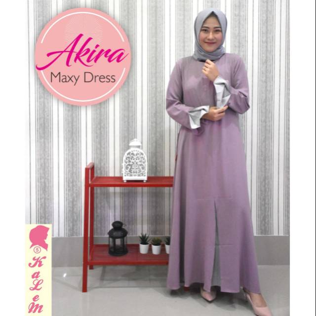 AKIRA maxy dress real pic gamis kwalitas butik