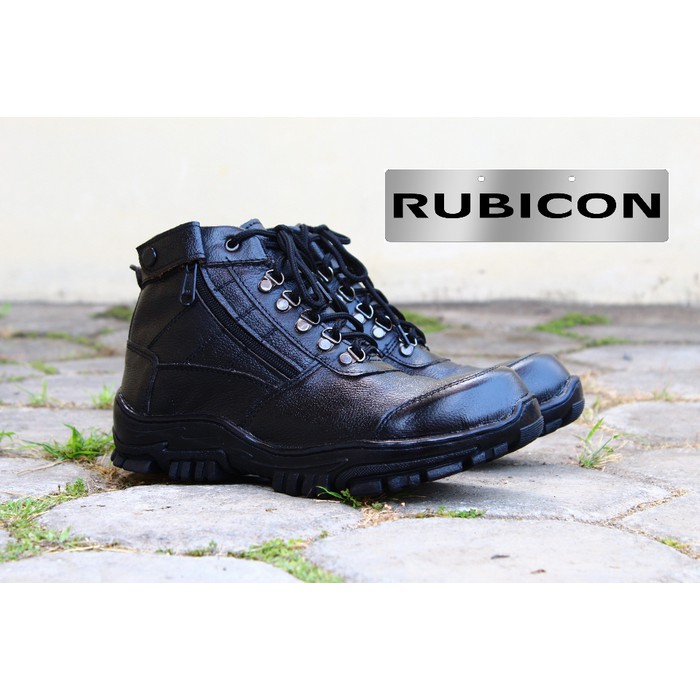 RUBICON-SEPATU BOOTS PRIA SEPATU LAPANGAN SAFETY KULIT ASLI RUBICON MORISAY KULIT