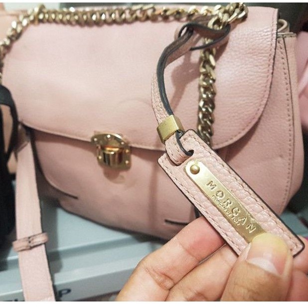 REPRICE NETT Morgan de toi preloved bags authentic Soft Pink (Baby Pink), full genuine leather