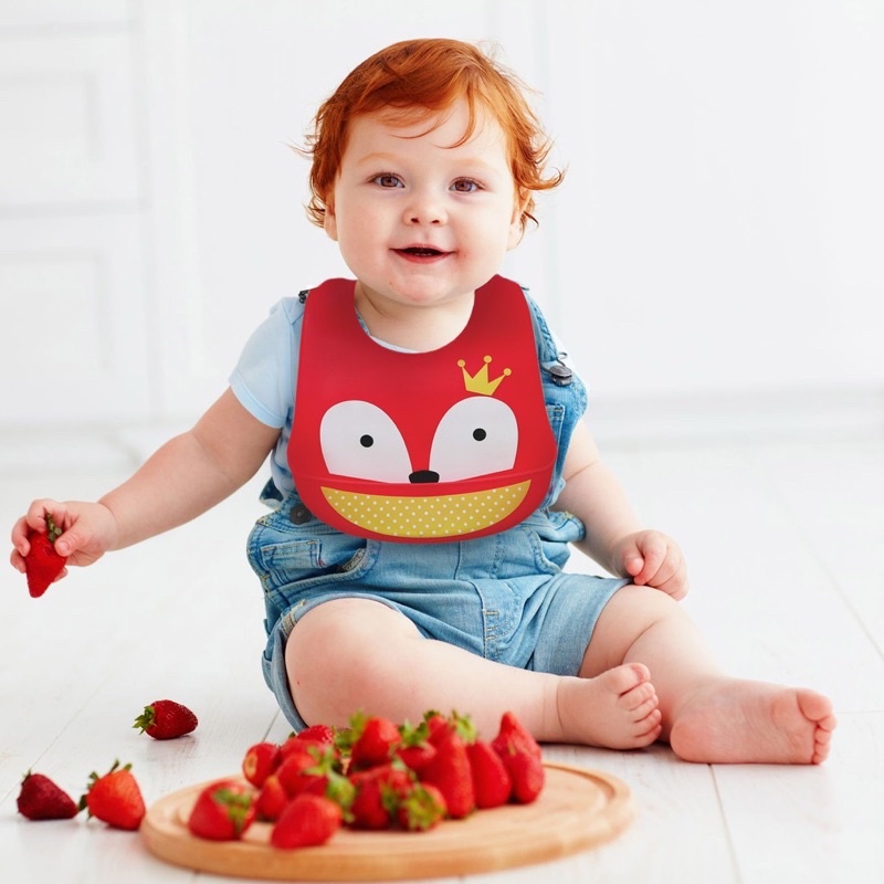 Baby Safe BIB04 Silicone Bib / Celemek makan bayi