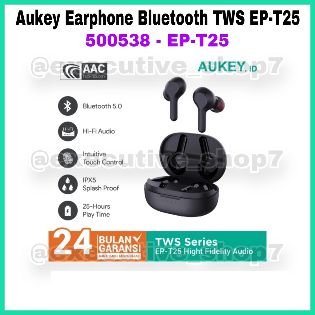 Aukey Earphone TWS EP-T25 - SKU : 500538 / 500854