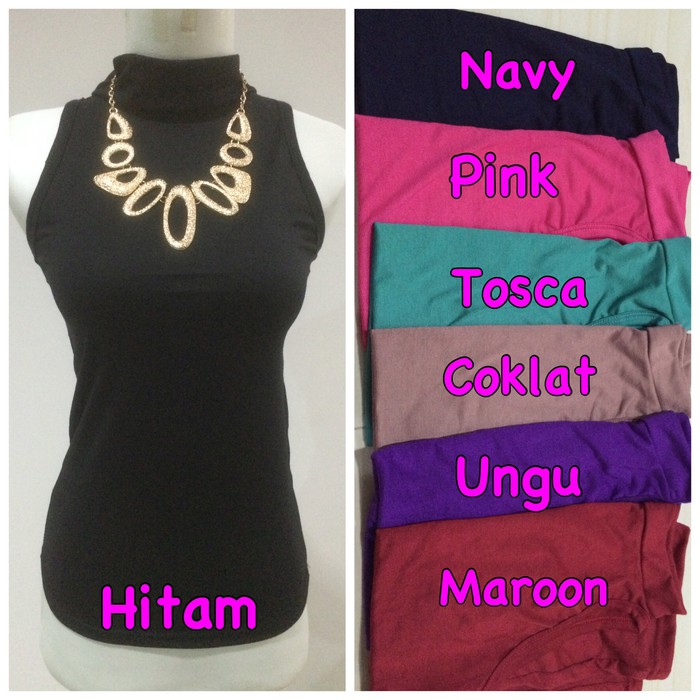 Tank Top Turtleneck / Kerah Tinggi