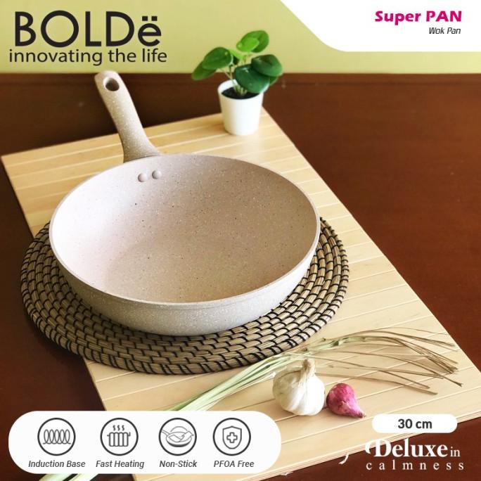 BOLDe SuperPAN WOK 30cm Wajan Granite Beige Series