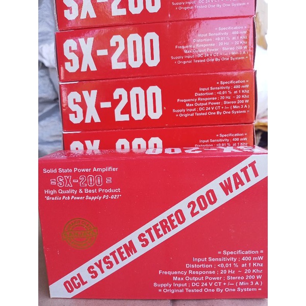 POWER AMPLIFIER STEREO 200 WATT SX200 BELL