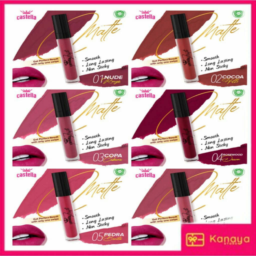 (BISA COD) Castella Lip Cream Matte Origininal BPOM