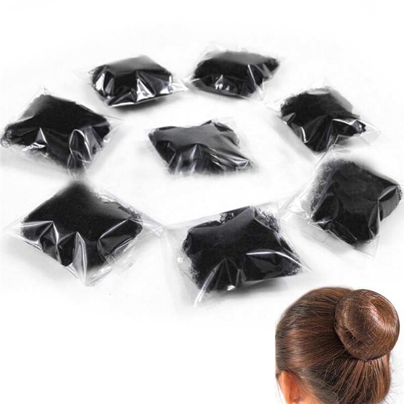 5pcs Hair Net Bahan Nilon Warna Hitam Untuk Tari Balet