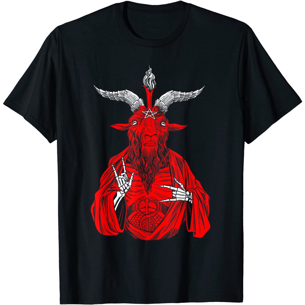 BAJU DEWASA Blackcraft AntiChrist Goat Satan Baphomet shirt for Atheist