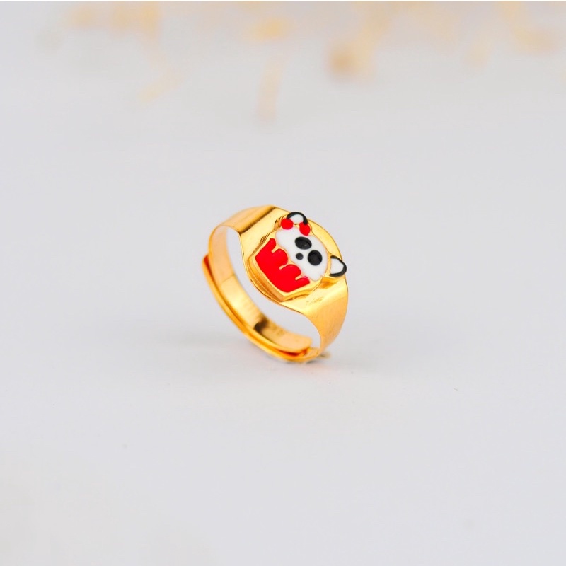 Cincin Emas Baby Panda Cup Cat - Toko Emas Gadjah