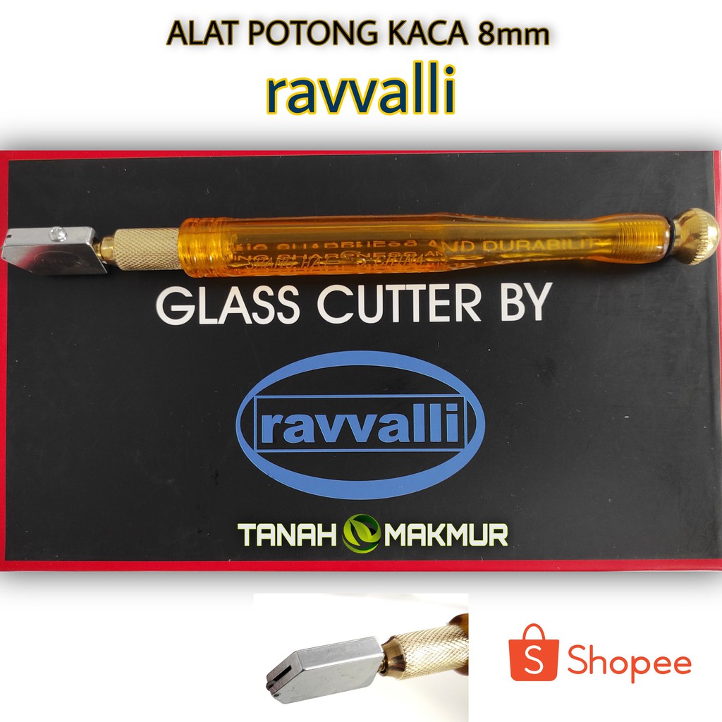 Pemotong Kaca RAVVALLI Potongan Kaca Alat Potong Kaca Minyak OIL Glass Cutter RAVALI ORIGINAL RAFALI