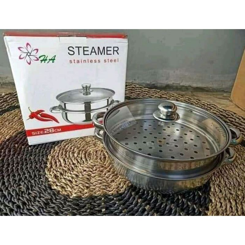 STEAMER POT 2 SUSUN / PANCI KUKUS 2 TINGKAT / PANCI SIOMAY / SOUP POT 2 SUSUN