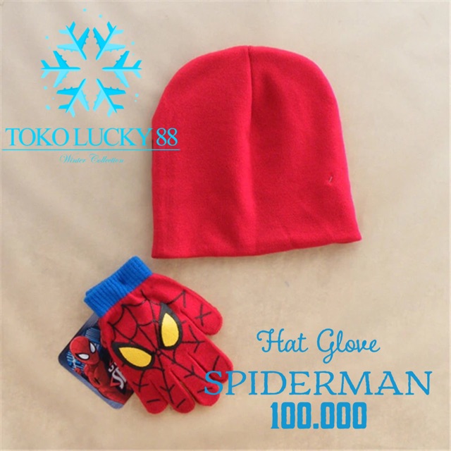 IMPORT Topi Sarung Tangan Spiderman