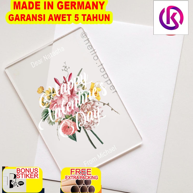 

Promo Acrylic Valentine Anniversary Card | Kartu Ucapan Valentine Akrilik