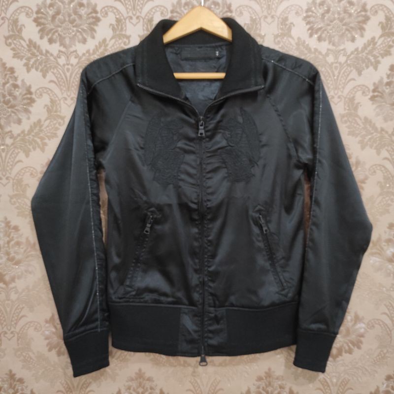 Jaket bomber slim fit satin silk bordir vtg vintage sukajan FUGA not yokosuka koi tiger ryu geisha.